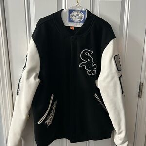 Chic Black and White Varsity Jacket